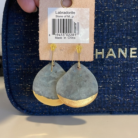 NWT Scout Curated Wears Stone Dipped Gold Earrings - Picture 6 of 7